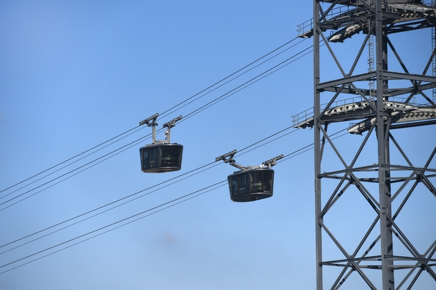 Le téléphérique urbain, le 22 janvier 2020 à Brest