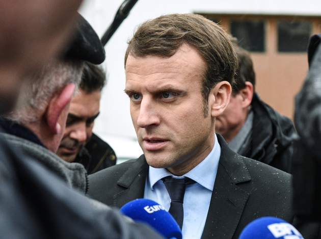 Le candidat à la présidentielle Emmanuel Macron à Noeux-les-Mines, dans le nord de la France, le 13 janvier 2017