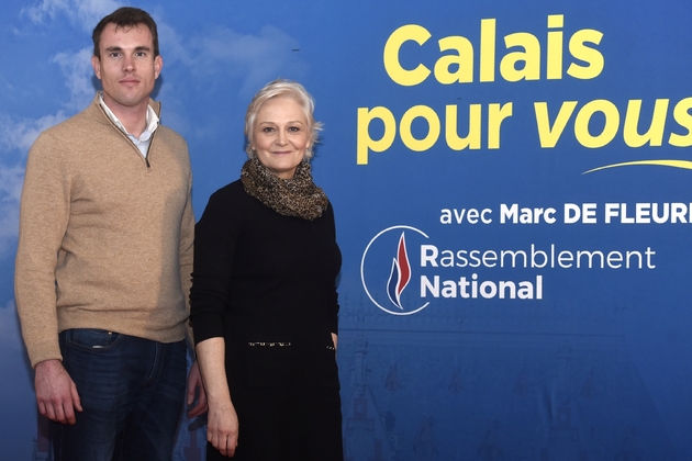 Marc de Fleuriant et Marie-Caroline Le Pen, le 23 février 2020 à Calais