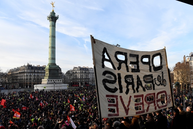 Manifestation contre la réforme des retraites, le 11 janvier 2020 à Paris 