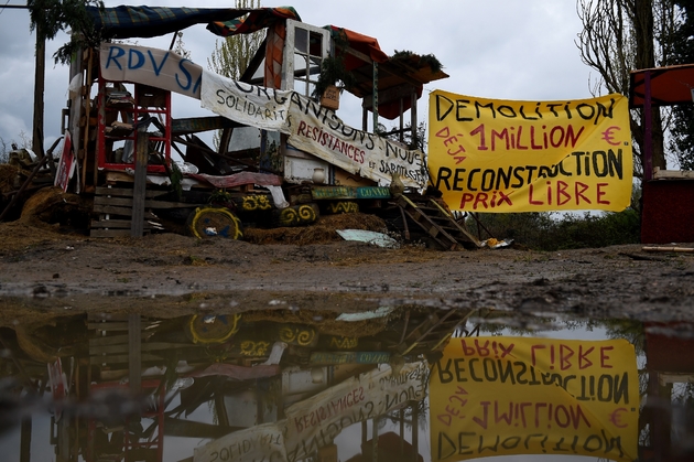 Photo prise sur le site de la ZAD de Notre-Dame-des-Landes (Loire-Atlantique), le 14 avril 2018