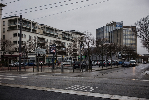 La ville de Vaulx-en-Velin le 7 février 2017