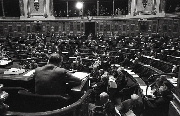 L'hémicycle du Sénat en 1972
