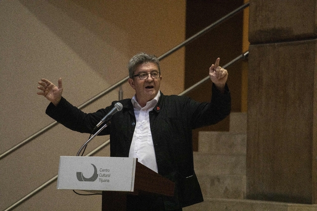 Le leader de la France Insoumise Jean-Luc Mélenchon le 22 juillet 2019 à Tijuana au Mexique