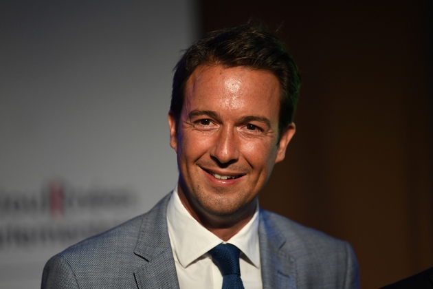 Guillaume Peltier, député et vice-président des Républicains (LR), aux journées parlementaires de son parti le 20 septembre 2018 à Divonne-les-Bains (Ain).