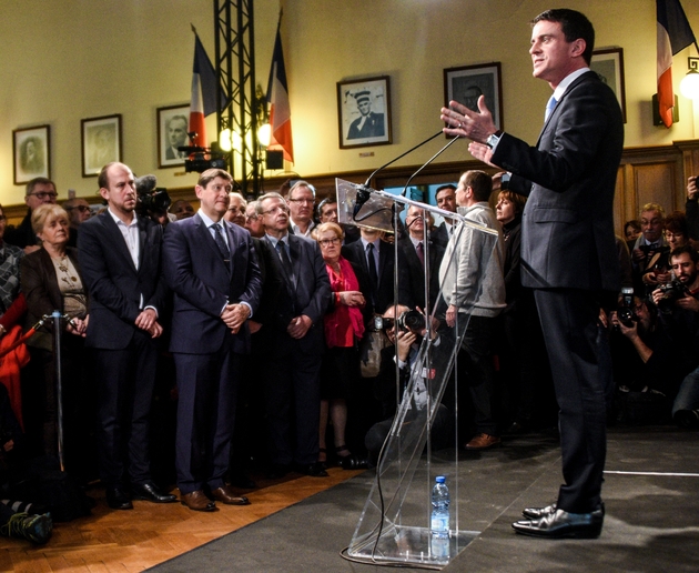 L'ex-Premier ministre et candidat à la primaire organisée par le PS, Manuel Valls, le 8 janvier 2017 à Liévin