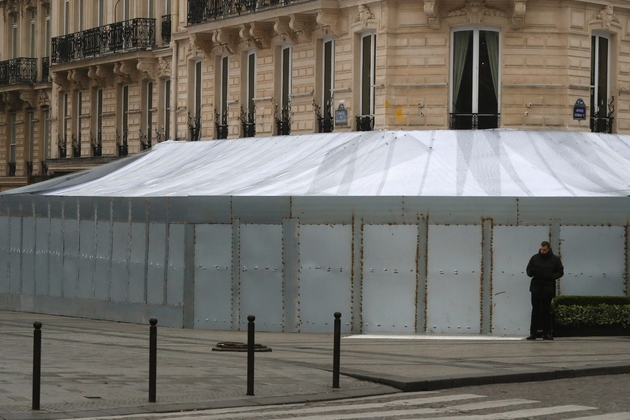 Le Fouquet's sur les Champs-Elysées le 23 mars 2019