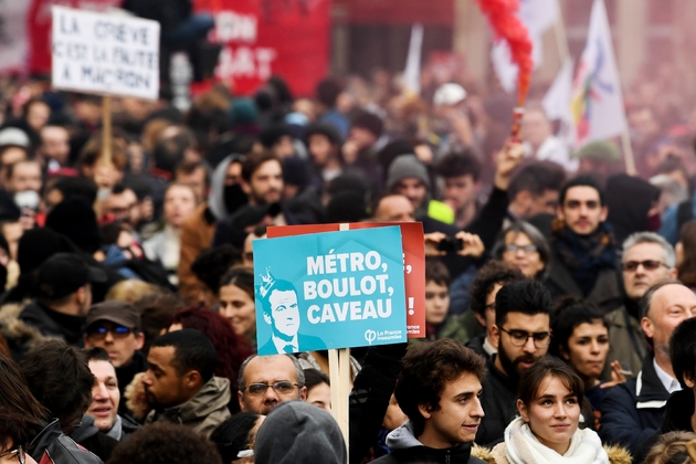 Manifestation à Paris le 17 décembre 2019 contre la réforme des retraites