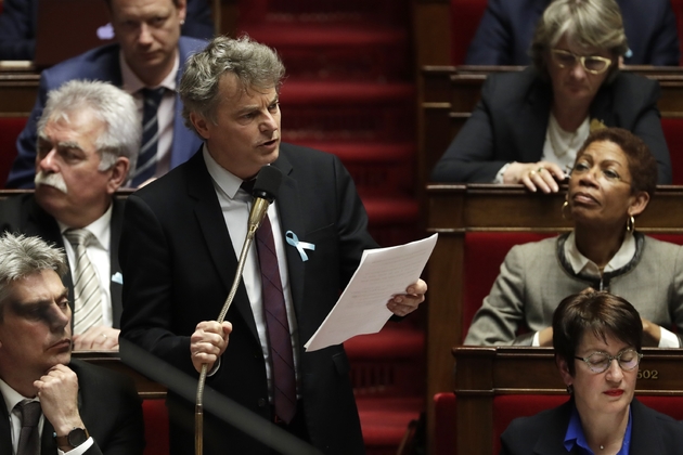 Le député communiste du Nord Fabien Roussel, à l'Assemblée nationale, le 3 avril 2018