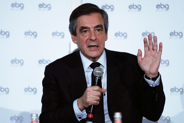 François Fillon lors d'un débat à EBG (Electronic Business Group) à Paris le 31 janvier 2017