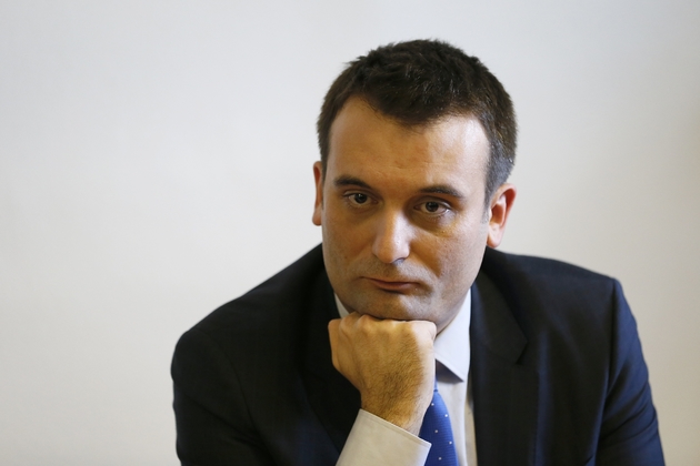 Le vice-président du Front National Florian Philippot, le 19 février 2016 à Taverny dans le Val-d'Oise