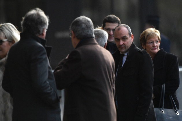 Laurent Berger et  Nicole Notat à leur arrivée aux obsèques de François Chérèque célébrées à l'église Saint-Sulpice le 5 janvier 2017 à Paris