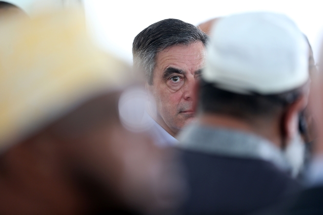 Fraçois Fillon en visite à le 13 février 2017 à Saint-Denis de la Réunion 