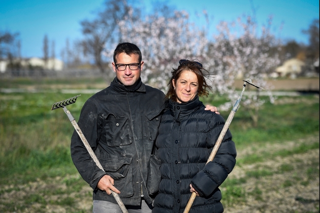 Caroline et Thibaud Beysson à Gignac-la-Nerthe dans les Bouches-du-Rhône, le 5 février 2020