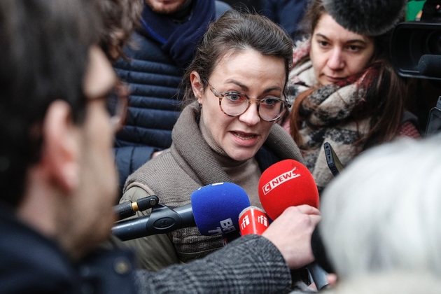 La députée LREM Marie-Laure Harel, devant le siège du parti, le 14 février 2020