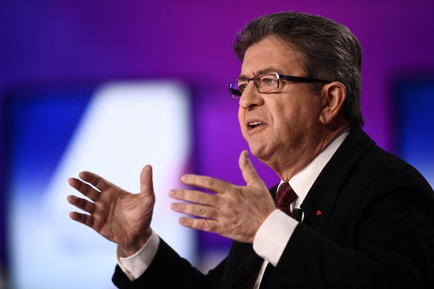 Jean-Luc Mélenchon, le candidat de la France Insoumise lors de l'émission politique 