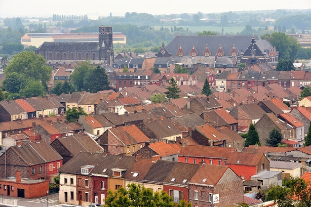 Vue générale de la ville de Denain en 2014