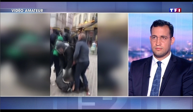 Capture d'écran réalisée le 27 juillet 2018 de l'interview d'Alexandre Benalla enregistrée et diffusée au 20H00 de TF1 