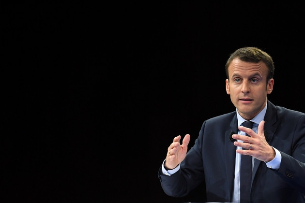 Emmanuel Macron, candidat à l'élection présidentielle, le 10 décembre 2016 en meeting à Paris