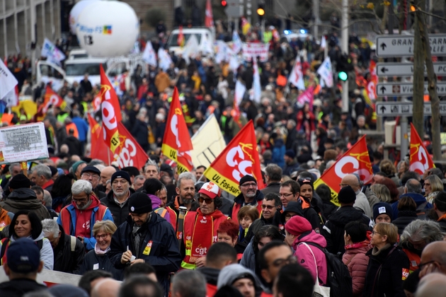 Manifestaion à Marseille contre la réforme des retraites le 24 janvier 2020