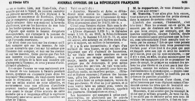Journal officiel du 12 février 1878