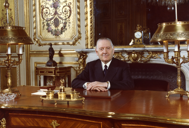 Alain Poher à l'Elysée