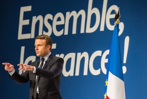 FRA Emmanuel Macron meeting in Chatellerault.