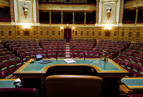 L'hémicycle du Sénat vu du perchoir du président
