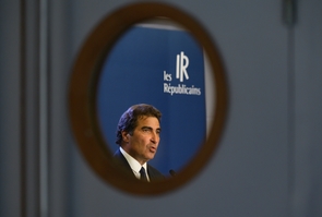 Paris: Christian Jacob (LR) during a press conference after a political bureau