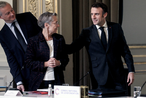 Paris:  Deuxieme session pleniere du Conseil National de la Refondation (CNR) au palais de l'Elysee a Paris