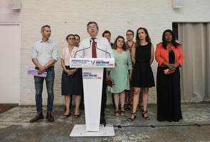 Paris: Conference presse NUPES legislatives