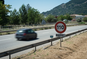 Limitation de vitesse a 110 km. 