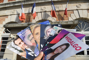Bourgoin jallieu Isere : Illustration du debut de la campagne electorale pour les presidentielle 2022. 