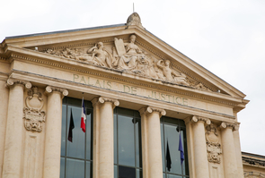 Place du Palais de Justice (Courthouse Square) in Nice, France - 27 Mar 2022