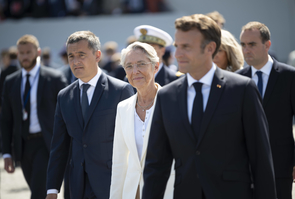 PARIS : French President Emmanuel Macron and his wife Brigitte attend the Bastille Day parade