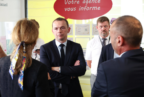 Ministre Olivier Dussopt - Agence Pole Emploi de Nice