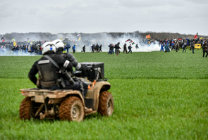 Protest against the construction of a new water reserve