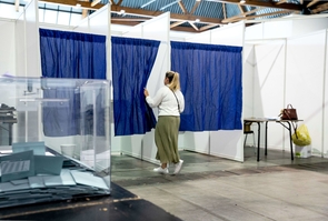 Politics France Elections Polling Station, Brussels, Belgium - 24 Apr 2022